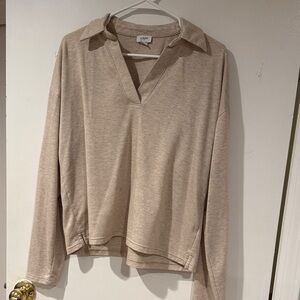 J. Crew Beige Long Sleeve Top